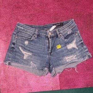 Almost Famous Blue Distressed Jean Shorts